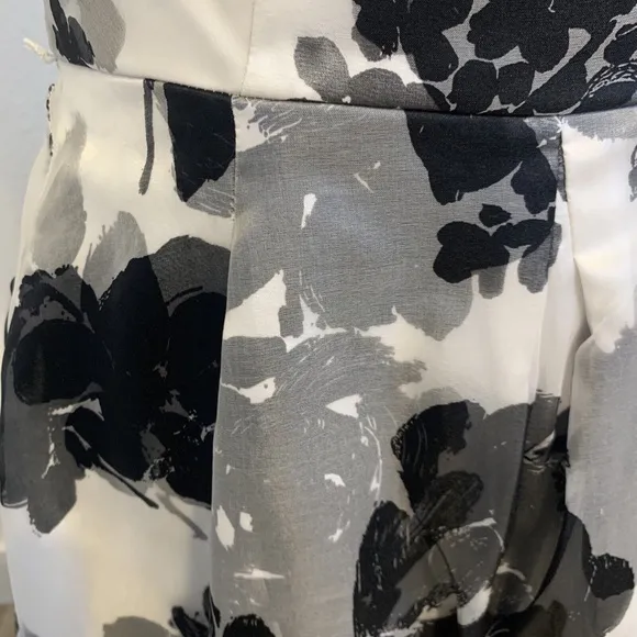 White House Black Market Silk Bow Strapless Rockabilly Dress Women's Size 0