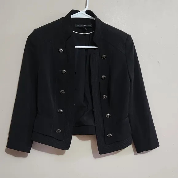 WHITE HOUSE BLACK MARKET Structured Military Blazer Jacket