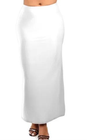 White Long Pencil Skirt