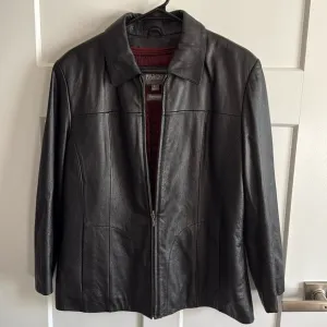 Wilsons Leather Black Jacket / Coat Removable Thinsulate Liner Y2K Women's L