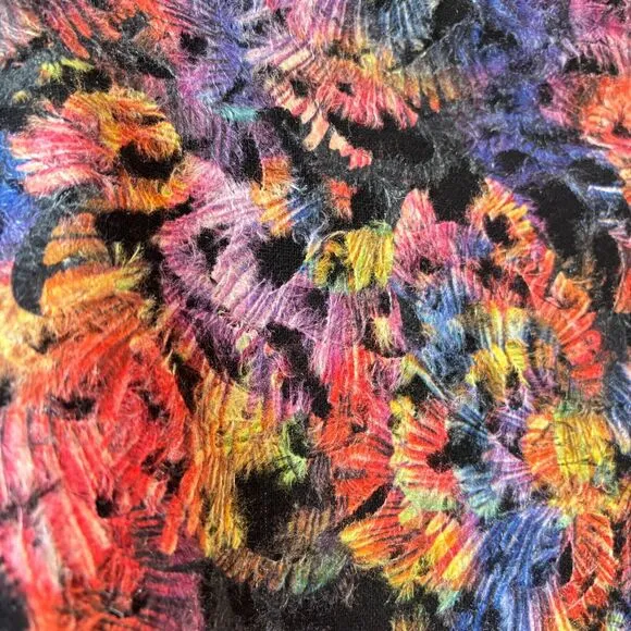 Winding River Reversible Topper Jacket Size M* Colorful Fantasia Burst Artsy