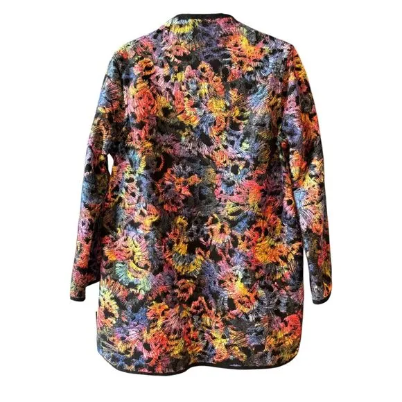 Winding River Reversible Topper Jacket Size M* Colorful Fantasia Burst Artsy