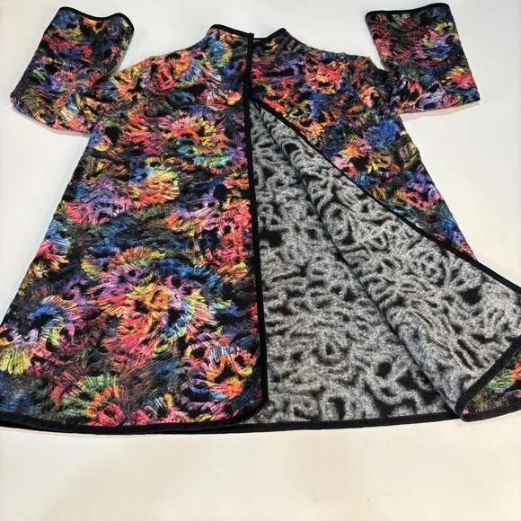 Winding River Reversible Topper Jacket Size M* Colorful Fantasia Burst Artsy