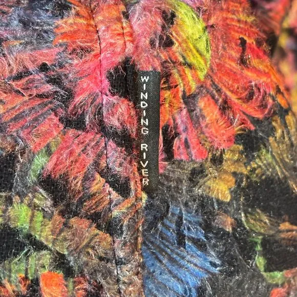 Winding River Reversible Topper Jacket Size M* Colorful Fantasia Burst Artsy