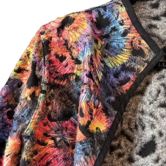 Winding River Reversible Topper Jacket Size M* Colorful Fantasia Burst Artsy