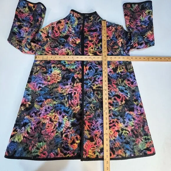 Winding River Reversible Topper Jacket Size M* Colorful Fantasia Burst Artsy