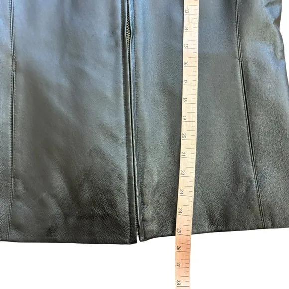Worthington Leather Jacket Women’s PS Dark Brown Classic Feminine Zip Up Coat