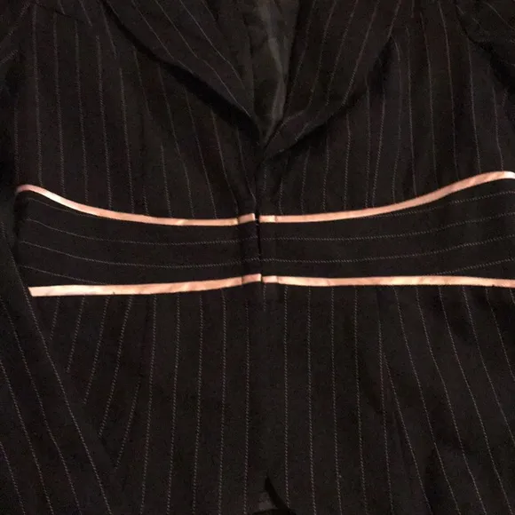 Y2K Pinstripes black and pink Suit Blazer