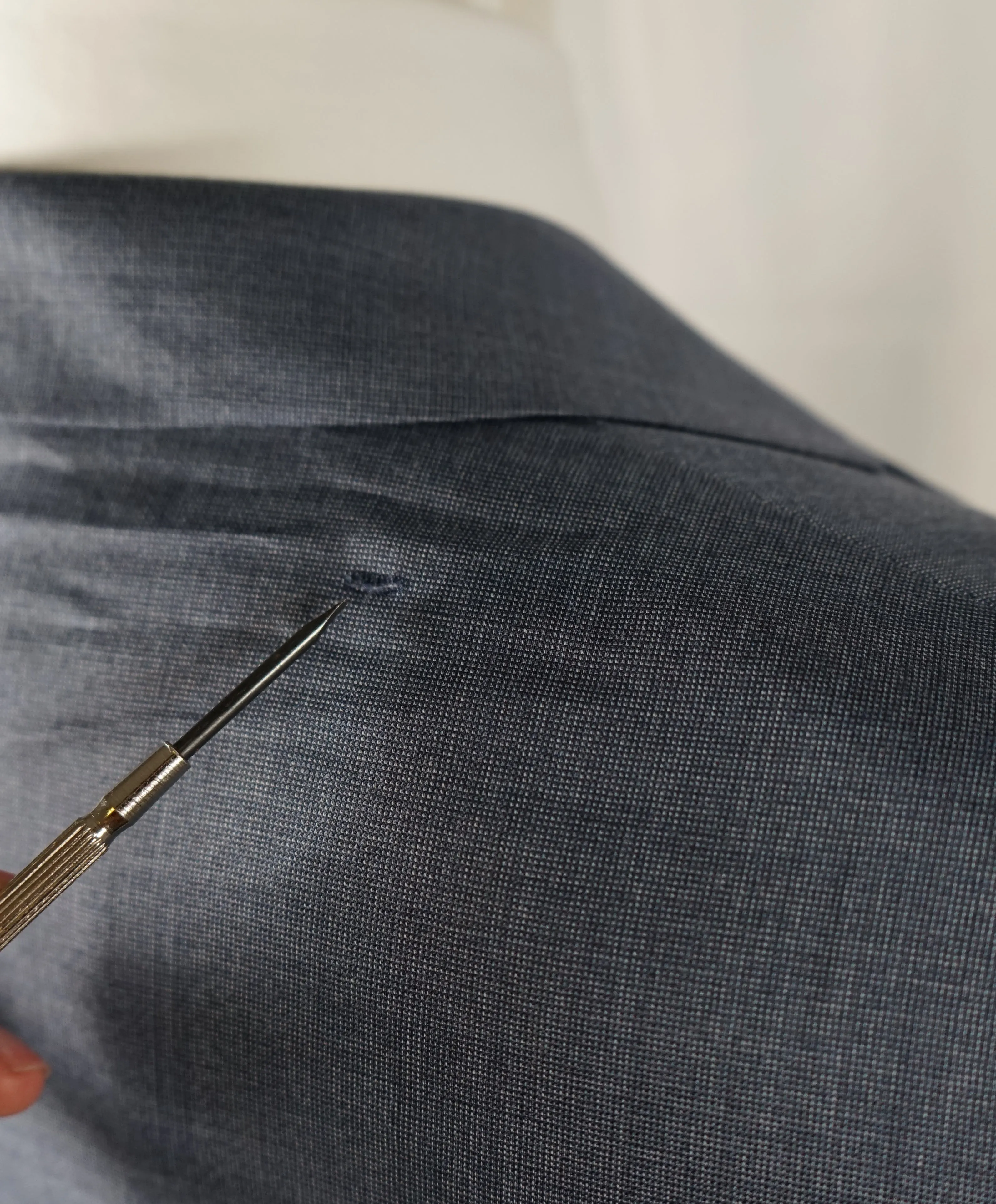 Z ZEGNA - Medium Blue Birdseye Suit - 38R