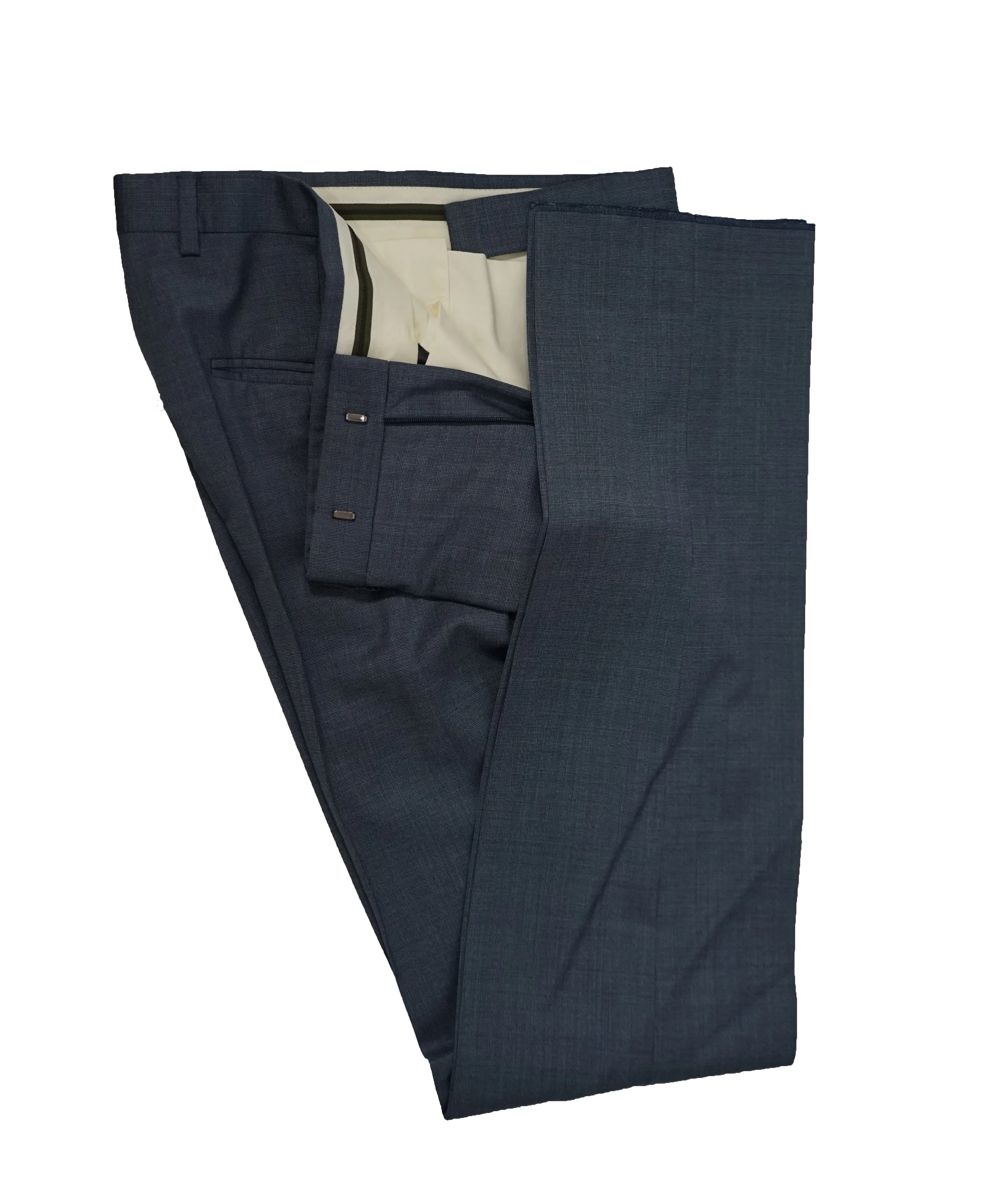 Z ZEGNA - Medium Blue Birdseye Suit - 38R