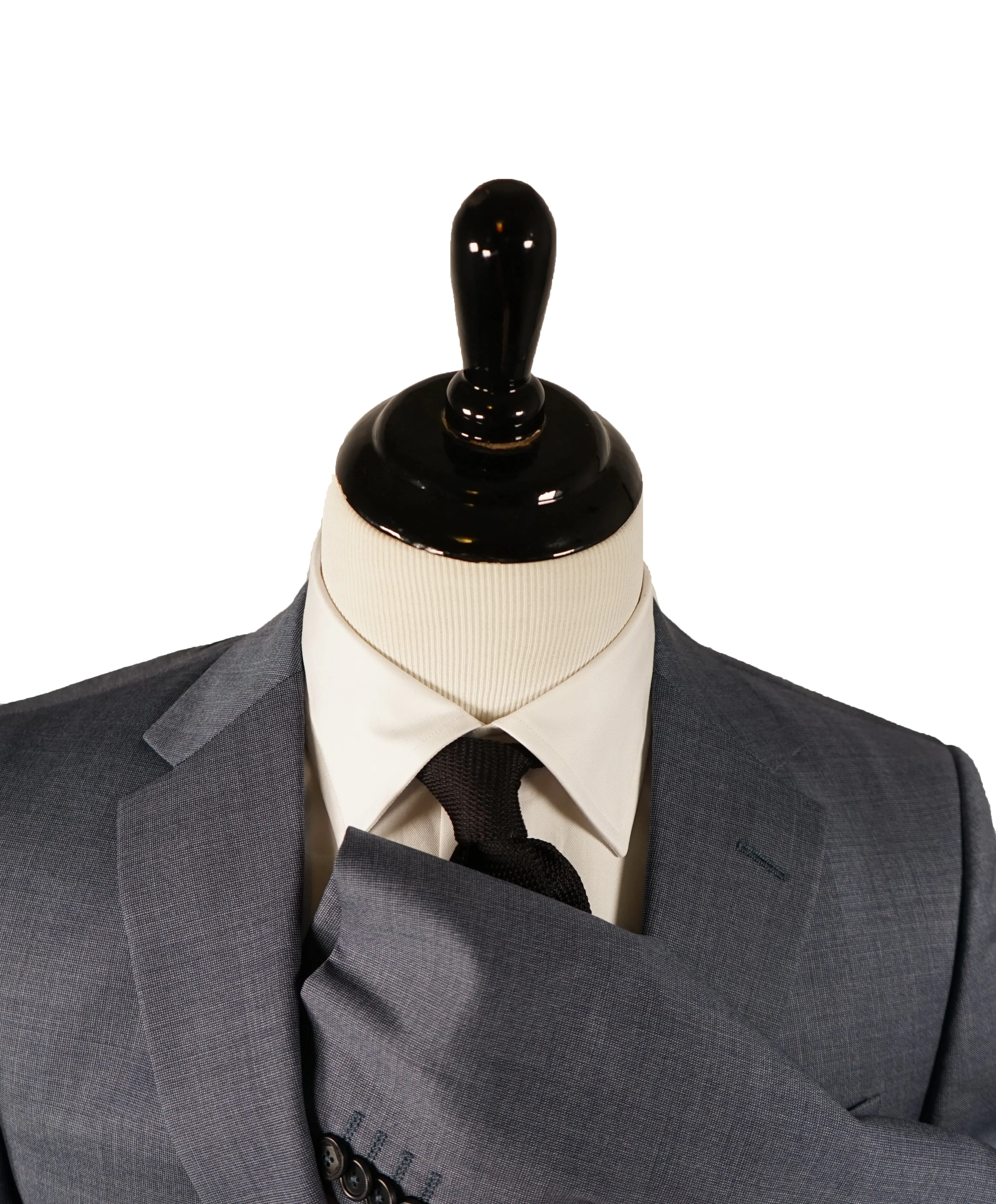Z ZEGNA - Medium Blue Birdseye Suit - 38R