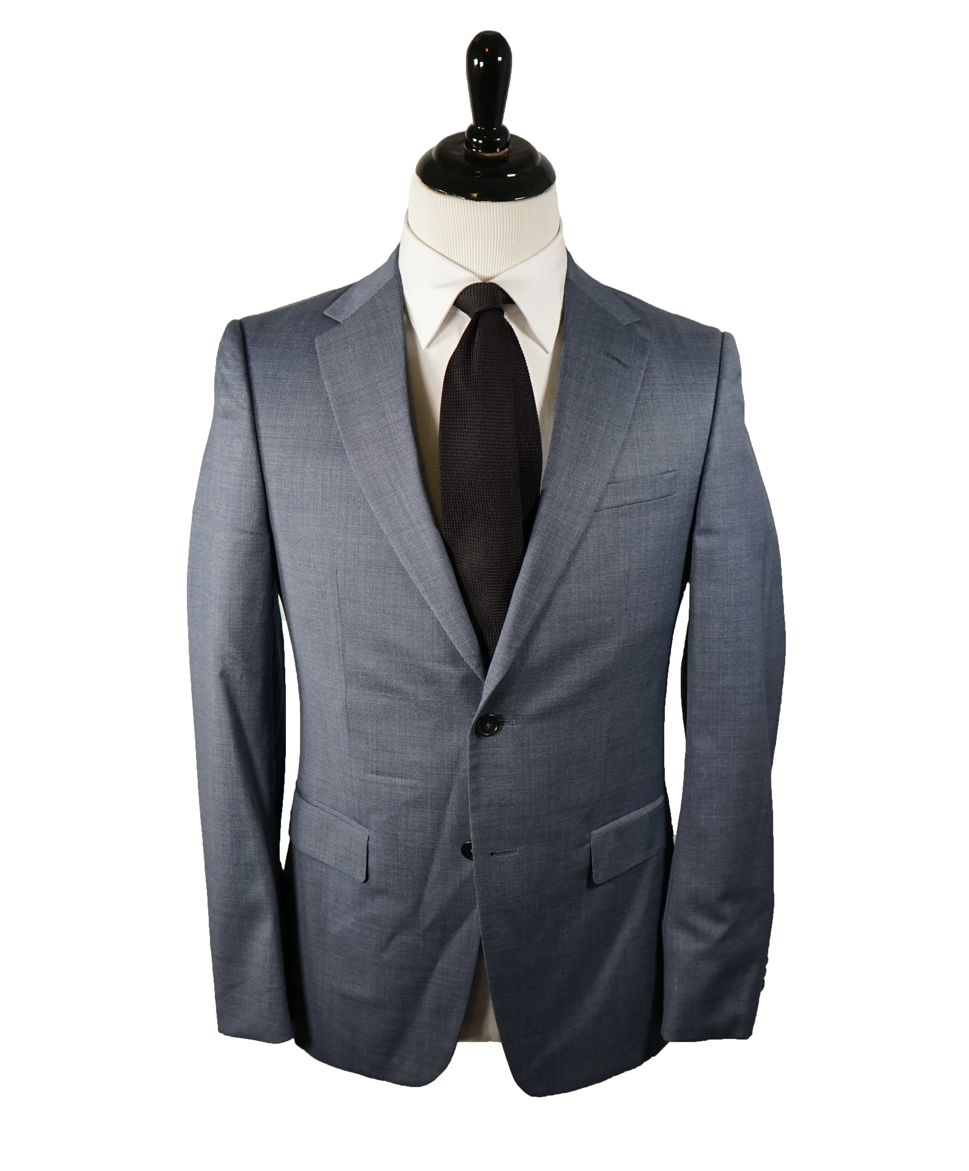 Z ZEGNA - Medium Blue Birdseye Suit - 38R