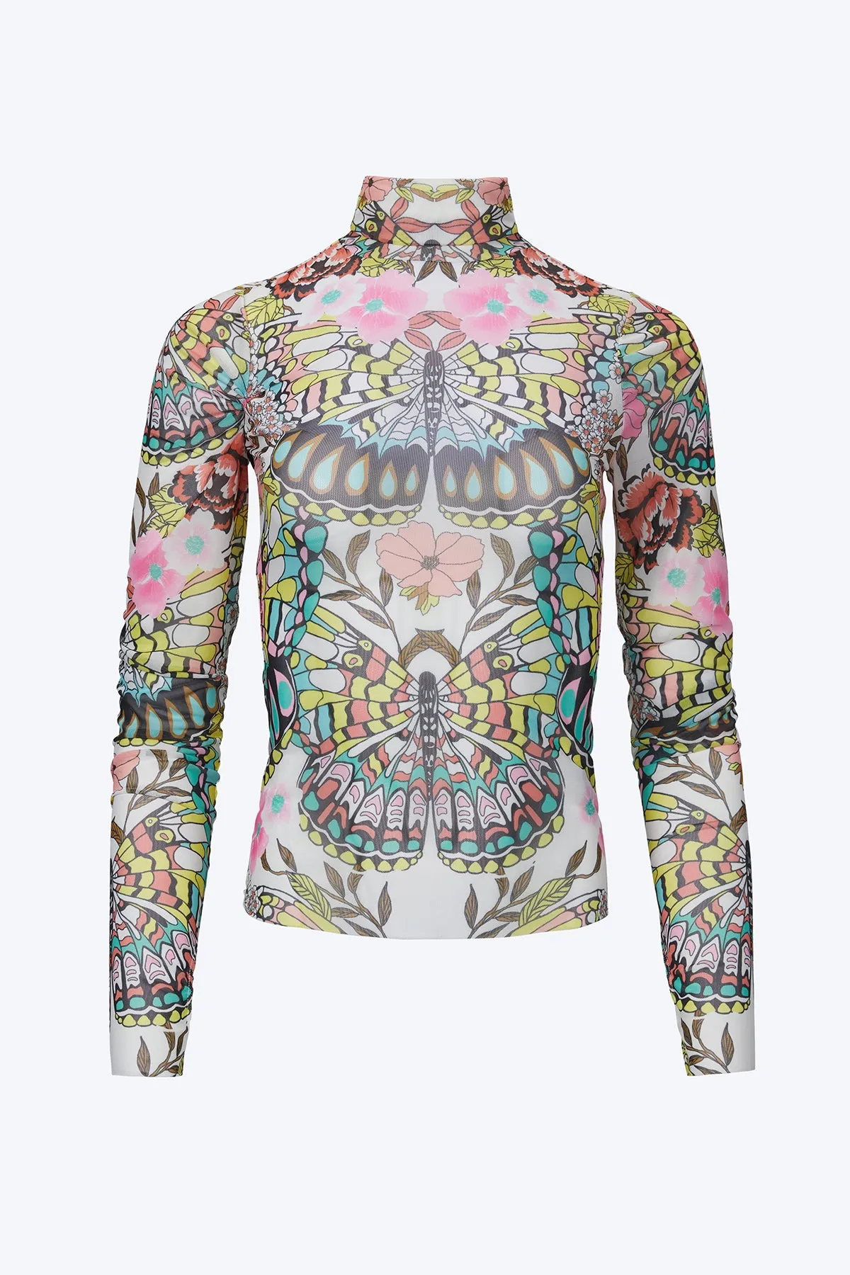 ZADIE POWER MESH TURTLENECK TOP