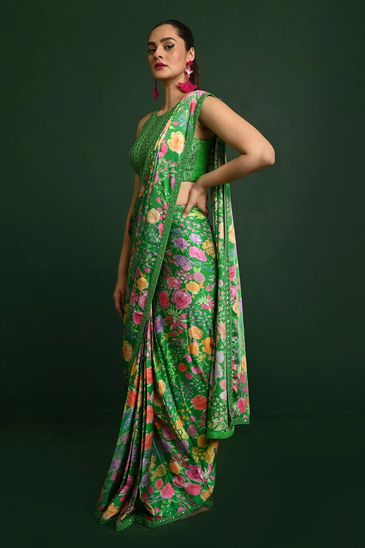ZAHRA SATIN SAREE