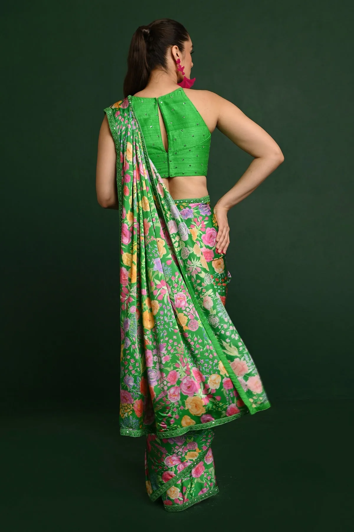 ZAHRA SATIN SAREE