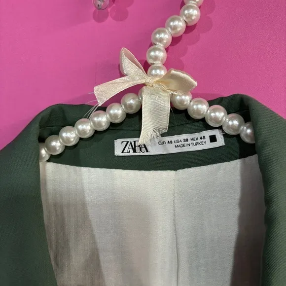 Zara Sage Green Suit Blazer Jacket