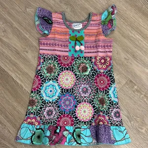 ZaZa Couture Pastel Print Ruffle Dress