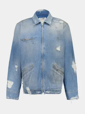 Zip-Up Denim Jacket