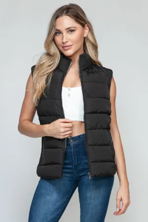 Zip Up Turtleneck Vest with Pockets *ONLINE EXCLUSIVE*